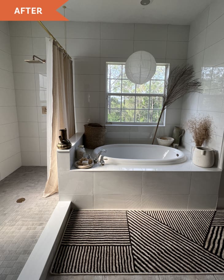Open Shower Bathroom Redo - Before and After Photos | Apartment Therapy